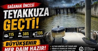 115 ekip, 385 personel ve 135 iş makinesi hazır;  Büyükşehir, sağanak öncesi teyakkuza geçti