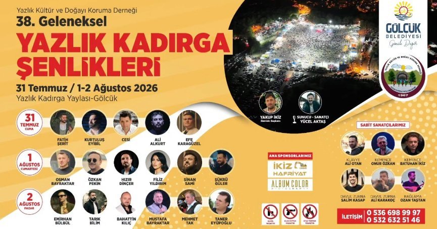 Geleneksel Yazlık Kadırga Şenliği 31 Temmuz'da Başlıyor