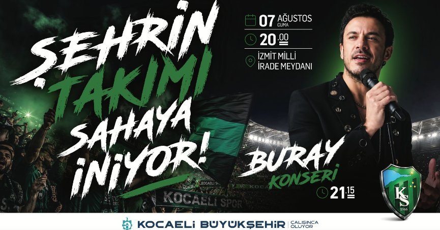Kentin gururu Kocaelispor meydana iniyor 