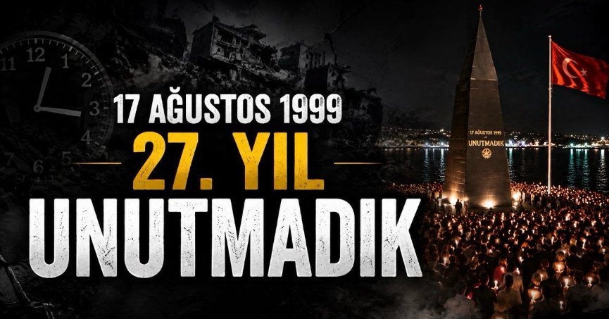 Saat 03.02’de Zaman Durdu, Gölcük Hiç Unutmadı! Şehitlerimiz Gölcük’te Anılacak