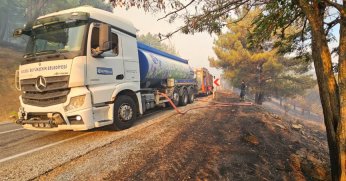 Büyükşehir Belediyesi ekiplerini Balıkesir’e sevk etti;  Alevlere karşı ortak mücadele