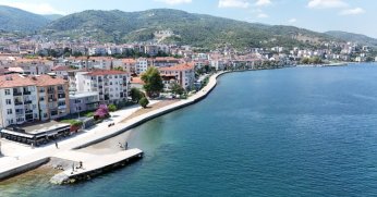 Değirmendere sahili dalga kırıcı setle güçlendirildi