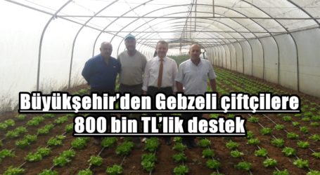 Büyükşehir’den Gebzeli çiftçilere 800 bin TL’lik destek