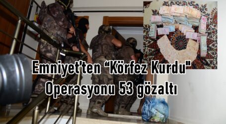 Emniyet’ten “Körfez Kurdu Operasyonu” 53 gözaltı
