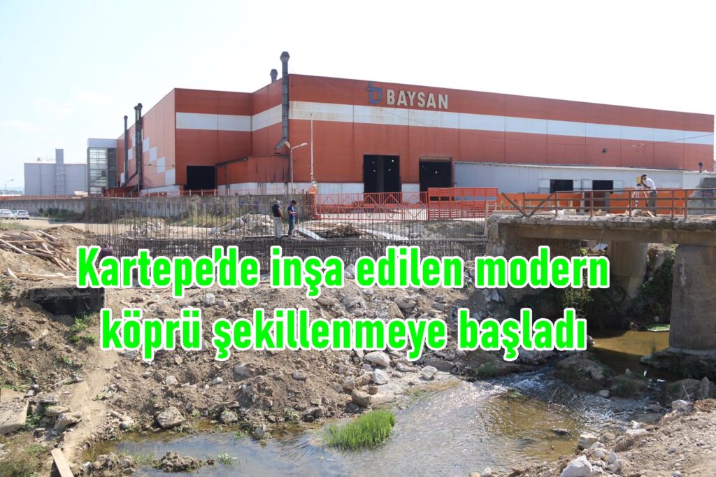 Kartepe�de inşa edilen modern köprü şekillenmeye başladı Gölcük