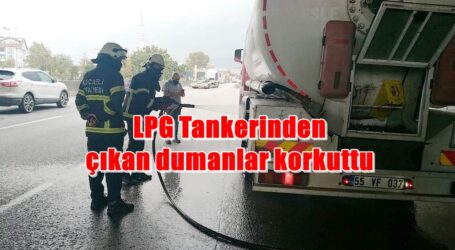 LPG Tankerinden çıkan dumanlar korkuttu