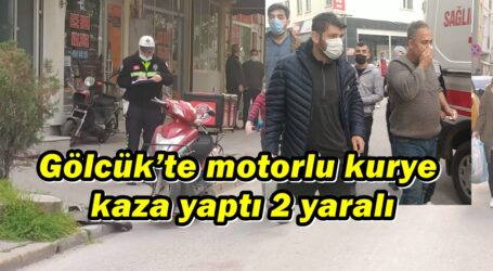 Gölcük’te motorlu kurye kaza yaptı 2 yaralı