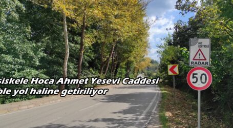 Başiskele Hoca Ahmet Yesevi Caddesi duble yol haline getiriliyor