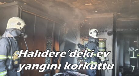 Halıdere’deki ev yangını korkuttu