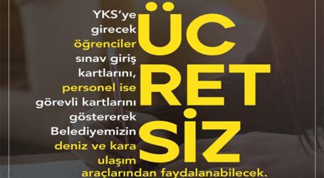 Büyükşehir’den YKS için ücretsiz ulaşım