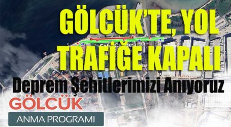 GÖLCÜK’TE, YOL TRAFİĞE KAPALI