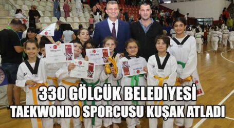 330 GÖLCÜK BELEDİYESİ TAEKWONDO SPORCUSU KUŞAK ATLADI