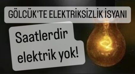 Gölcük’te, Saatlerdir Elektriksiz Kalan Vatandaş İsyan  Etti!