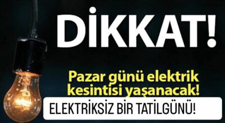 GÖLCÜK’TE ELEKTRİKSİZ BİR PAZAR GÜNÜNE HAZIR OLUN!