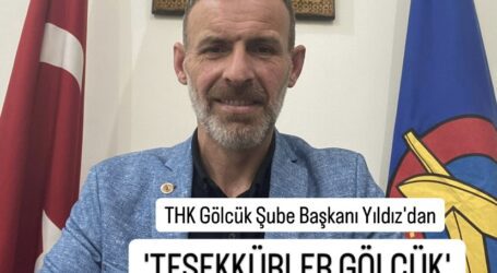 THK Gölcük Şube Başkanı Yıldız’dan  ‘Bağış’ Teşekkürü
