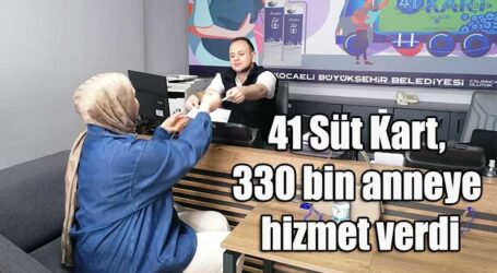 41 Süt Kart,  330 bin anneye hizmet verdi
