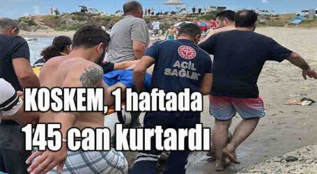 KOSKEM, 1 haftada 145 can kurtardı