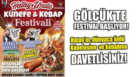 GÖLCÜK’TE KÜNEFE VE KEBAP FESTİVALİ BAŞLIYOR!