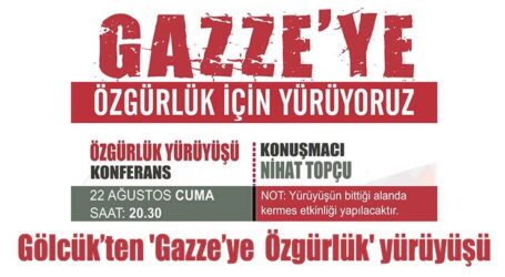 Gölcük’ten ‘Gazze’ye Özgürlük’ yürüyüşü