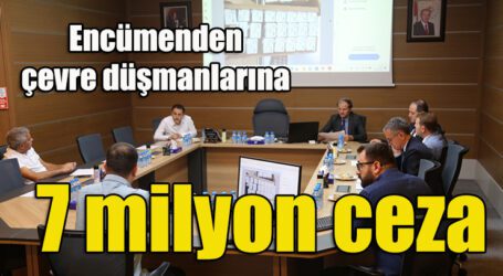 Encümenden çevre düşmanlarına 7 milyon ceza