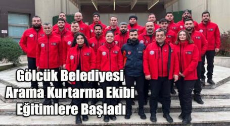 Gölcük Belediyesi Arama Kurtarma Ekibi Eğitimlere Başladı