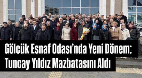 Gölcük Esnaf Odası’nda Yeni Dönem: Tuncay Yıldız Mazbatasını Aldı
