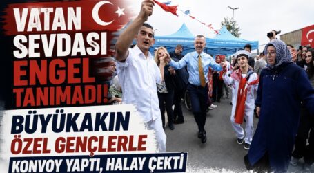Vatan Sevdası Engel Tanımadı:  Büyükakın Özel Gençlerle Konvoy Yaptı, Halay Çekti